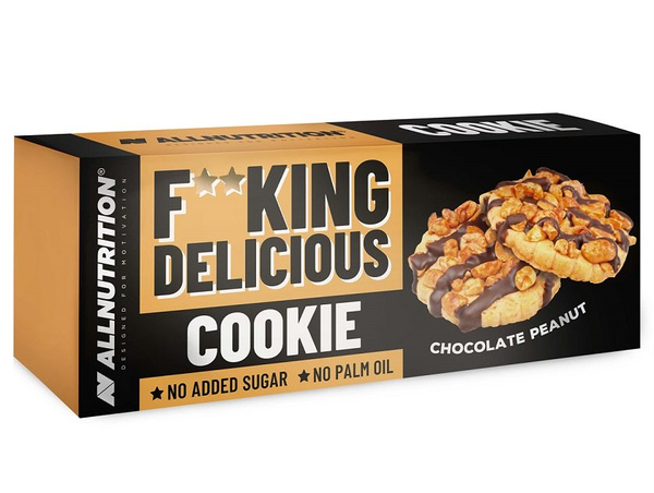 Allnutrition Fitking Delicious Cookie Chocolate Peanut Kruche Ciasteczka z Kawałkami Orzechów 150g