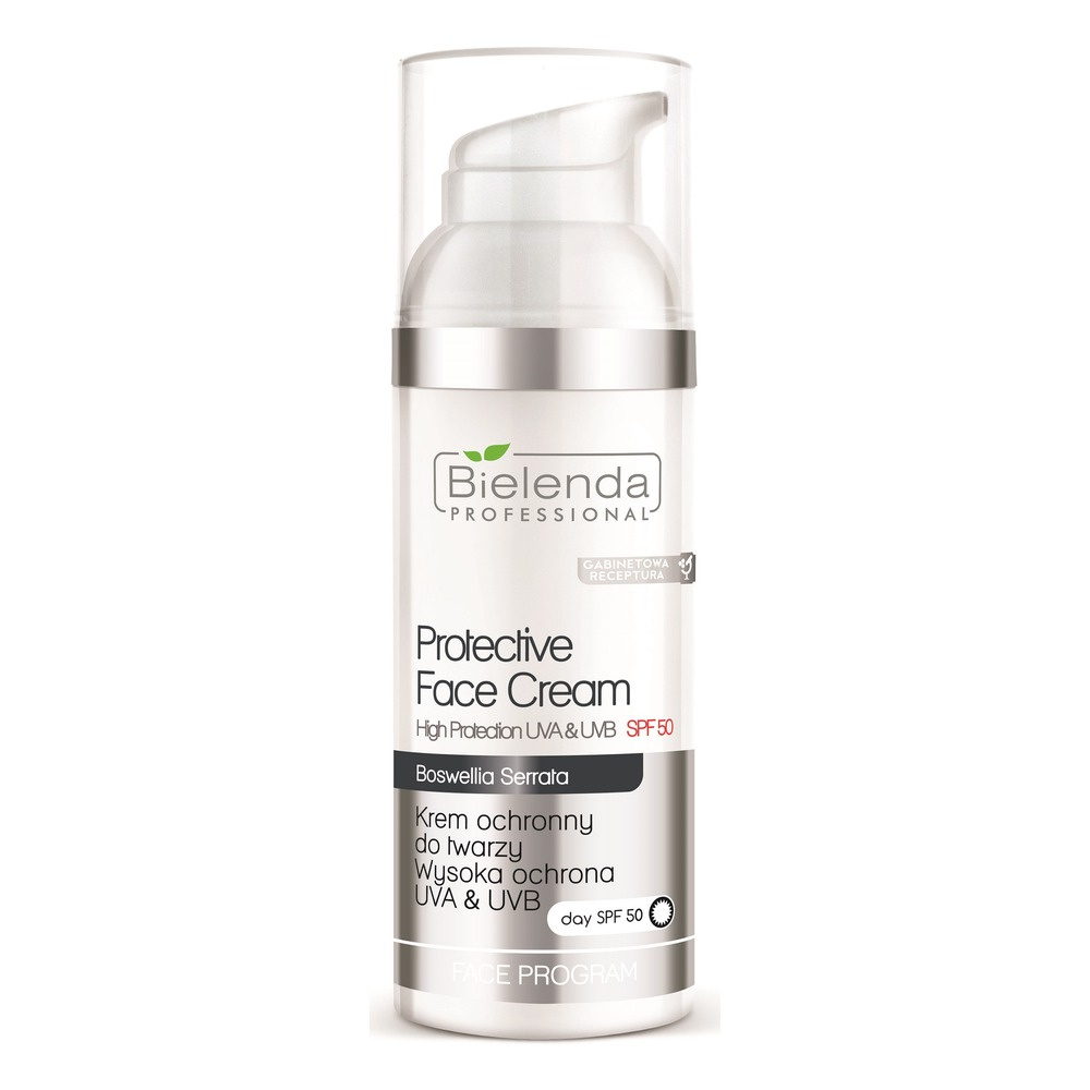 Bielenda Professional Protective Krem Ochronny do Twarzy SPF 50 do Cery Wrażliwej i po Zabiegach Depigmentacyjnych 50ml