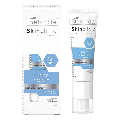 Bielenda Skin Clinic Professional Lipid UVA i UVB Barierowo - Ochronny Krem SPF 50 dla każdego Rodzaju Skóry 40ml