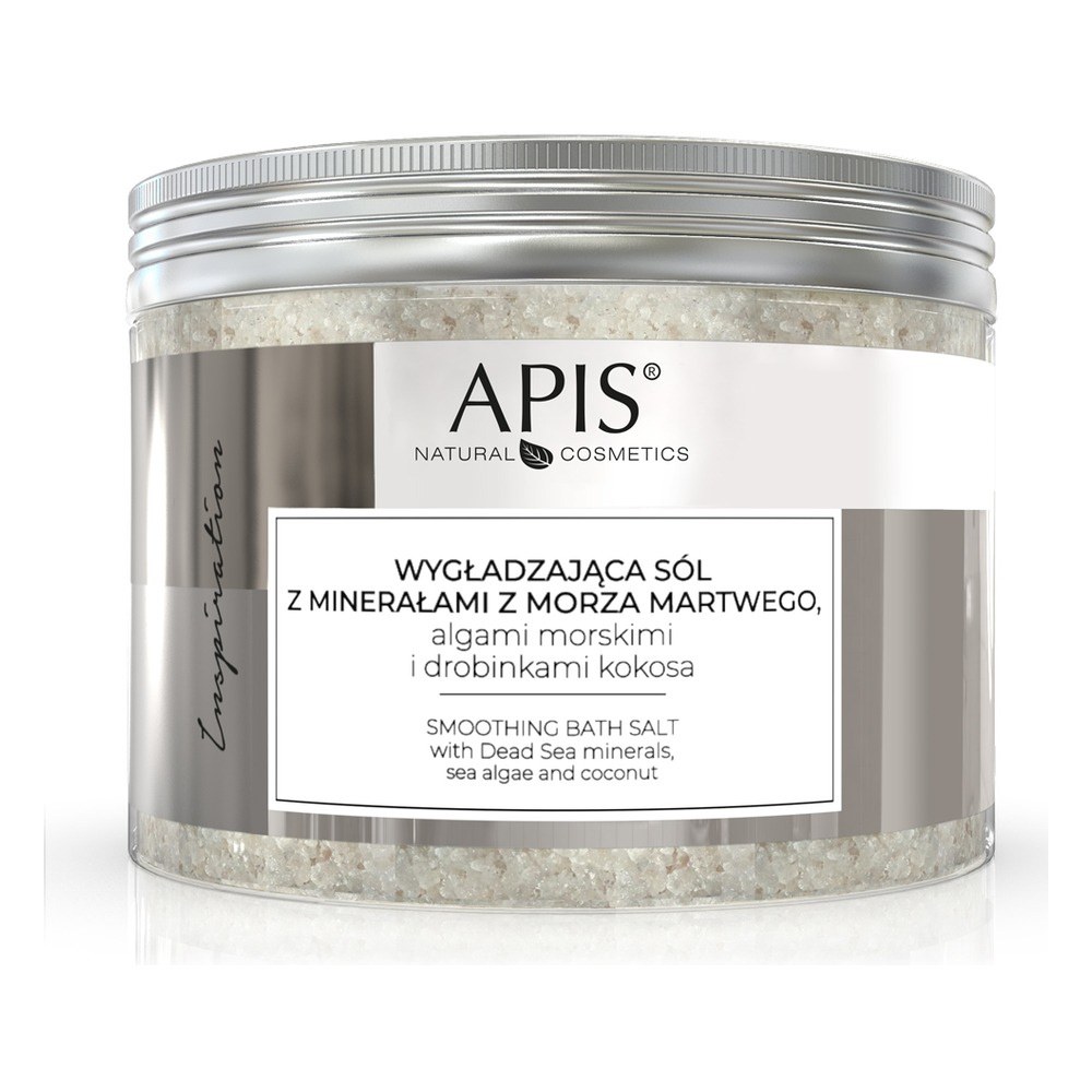 Apis Inspiration Wygładzająca Sól do Kąpieli z Minerałami z Morza Martwego Algami Morskimi i Drobinkami Kokosa 650g