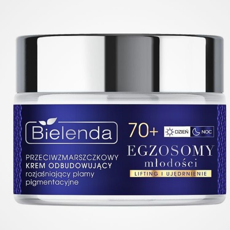 Bielenda Exosomes of Youth Anti-Wrinkle Regenerating Cream Brightening Pigmentation Spots 70+ for Mature Sensitive Skin for Day and Night 50ml