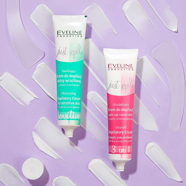 Eveline Just Epil 3w1 Ultradelikatny Krem do Depilacji Pach Aloes i Jedwab 125ml