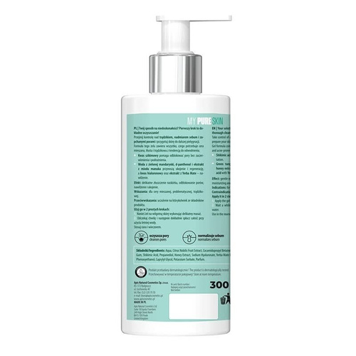 Apis My Pure Skin Normalizing Wash Face Gel for Combination Problematic Acne Skin 300ml