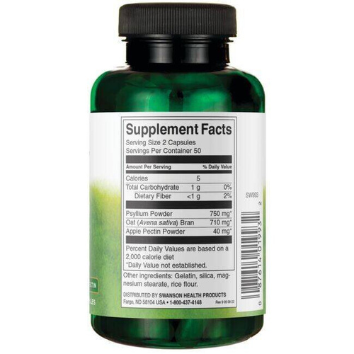 Swanson Tri-Fiber Complex Source of Dietary Fiber 100 Capsules