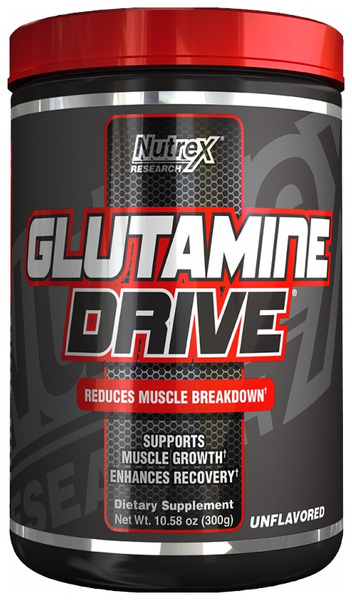 Nutrex Glutamine Drive L-Glutamina w Proszku Bezsmakowa na Regenerację Mięśni 300g