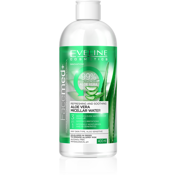 Eveline Facemed+ Aloe Micellar Liquid 3in1 Refreshing Soothing 400ml