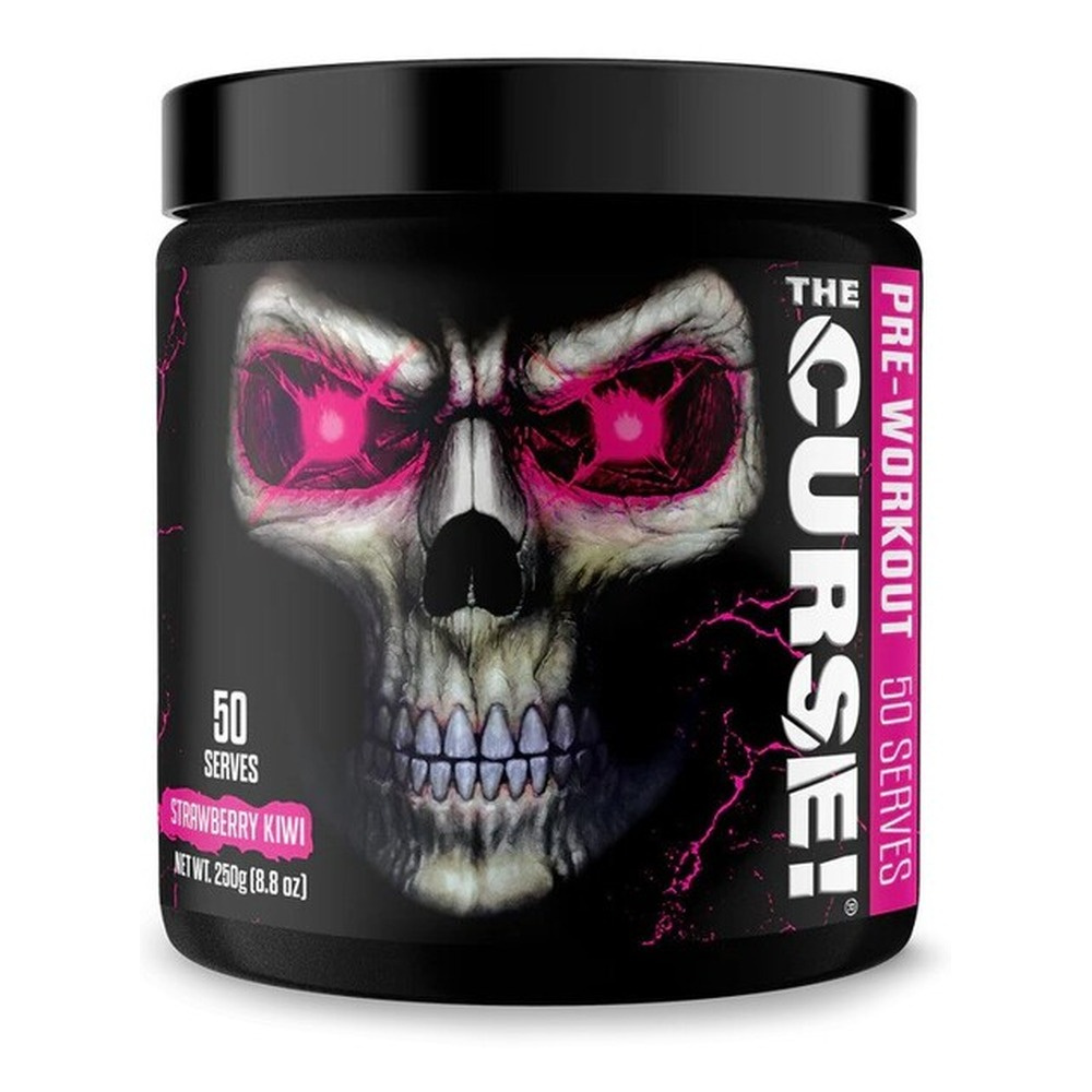 JNX Sports The Curse! Pre-workout for Energy Focus and Muscle Pumps Strawberry Kiwi 250g