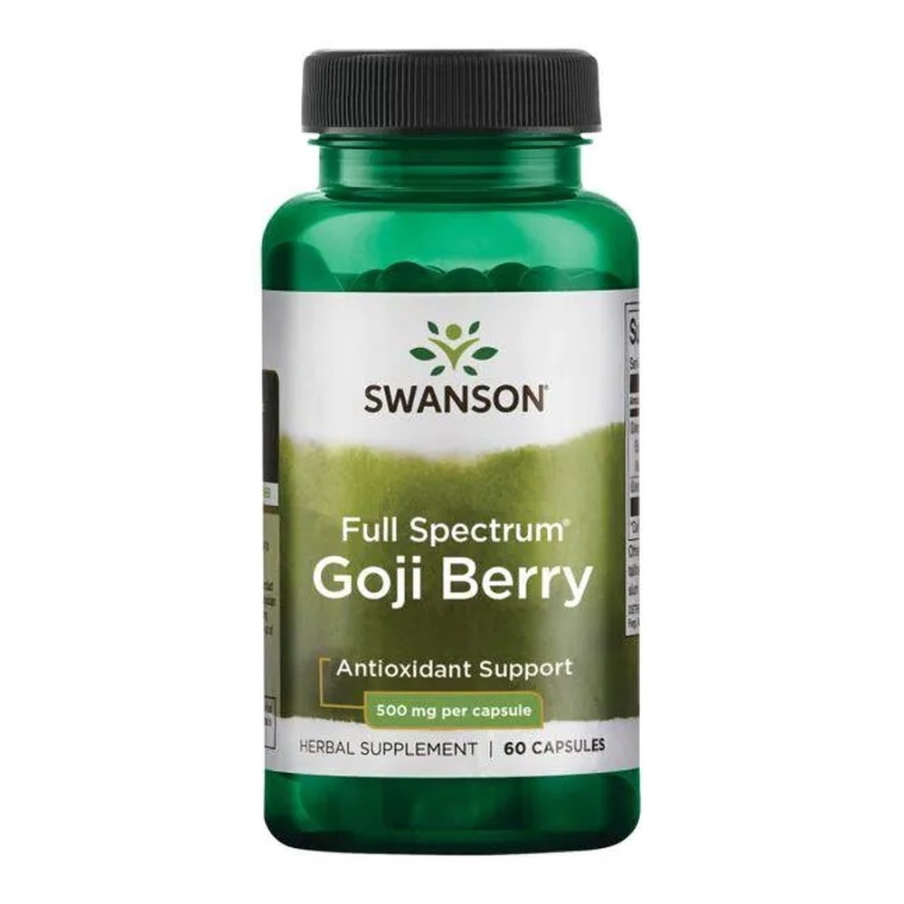 Swanson Full Spectrum Goji Berry 500mg Jagody Goji 60 Kapsułek
