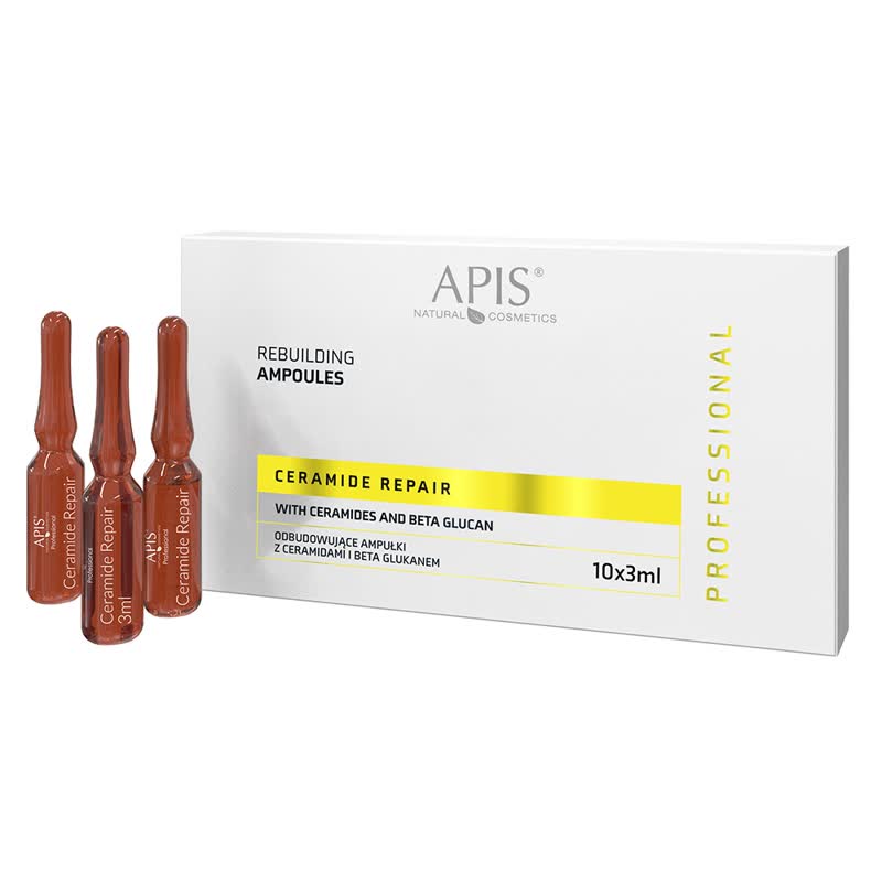 Apis Professional Ceramide Repair Odbudowujące Ampułki z Ceramidami i Beta Glukanem 10x3ml