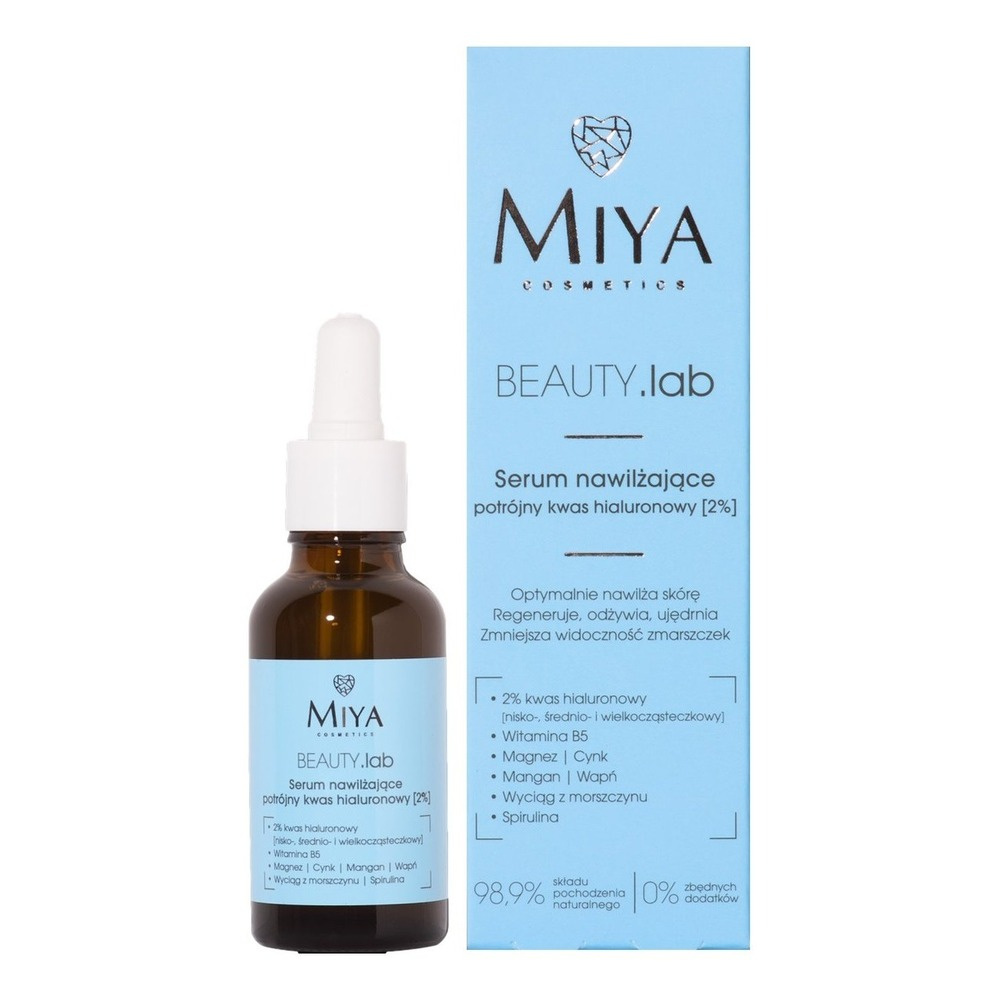 Miya BEAUTY.lab Moisturizing Serum with Triple Hyaluronic Acid 2% for All Skin Types 30ml