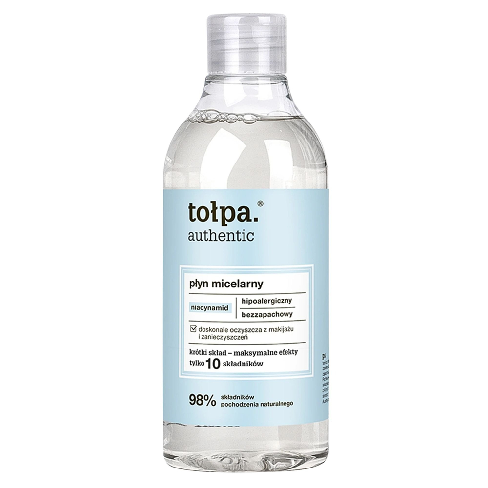 Tolpa Authentic Płyn micelarny Hipoalergiczny Bezzapachowy do demakijażu 300ml