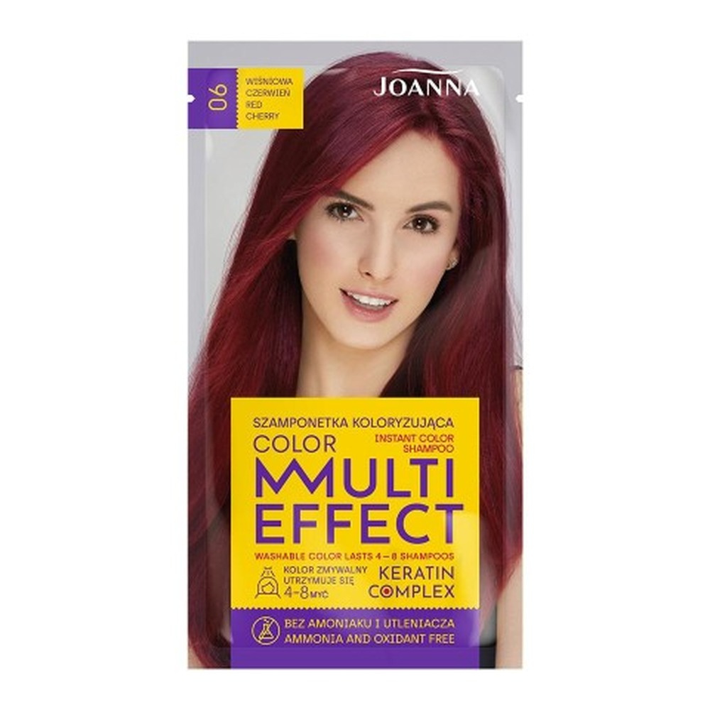 Joanna Multi Effect Szamponetka Koloryzująca 06 Wiśniowa Czerwień 35g