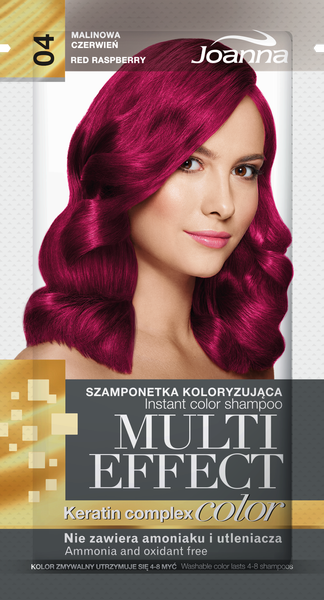 Joanna Multi Effect Szamponetka Koloryzująca 04 Malinowa Czerwień 35 g