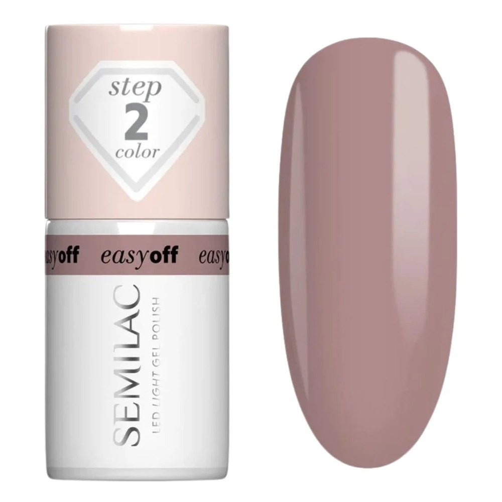 Semilac Easy Off Lakier Hybrydowy 013 Mocha Cream Nude Beige 7ml