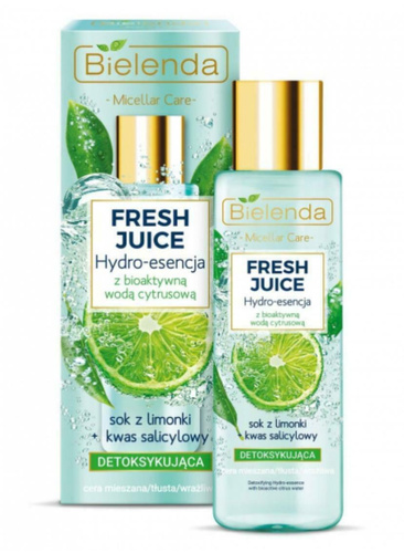 Bielenda Fresh Juice Detoksykująca Ultralekka Hydro Esencja Limonka 110ml