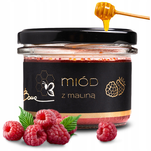 Bona Multiflower Honey with Raspberry Natural Delicious Flavor 245g