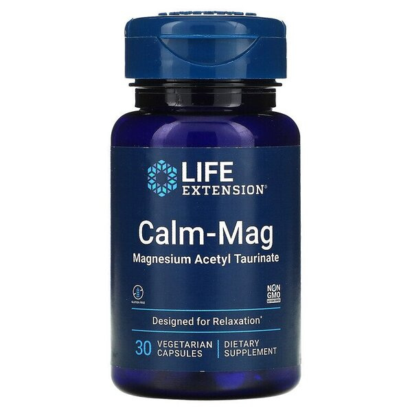 Life Extension Calm-Mag Magnesium for Stress and Relaxation 30 Vcaps