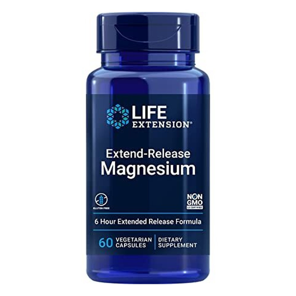 Life Extension Extend-Release Magnesium for Cardiovascular and Bone Health 60 Vcaps