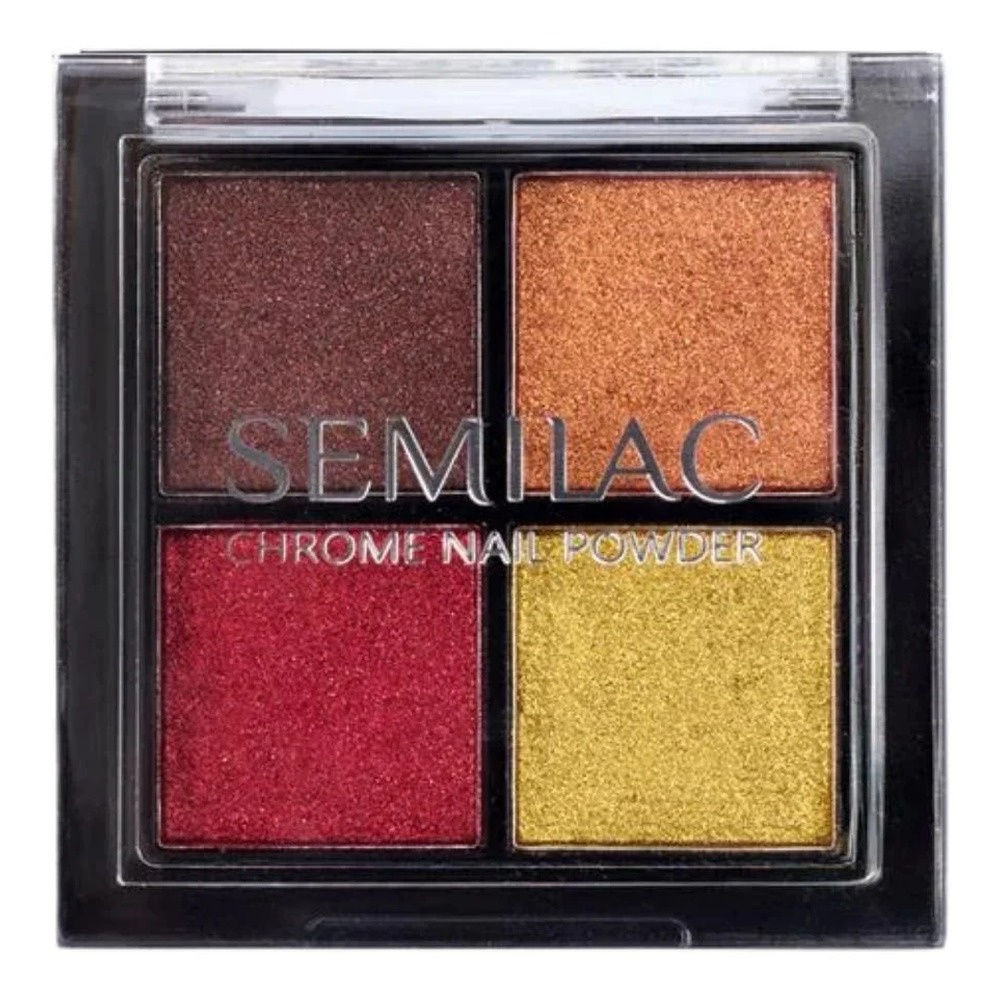 Semilac Semilac Pressed Nail Powder Chrome Palette 02