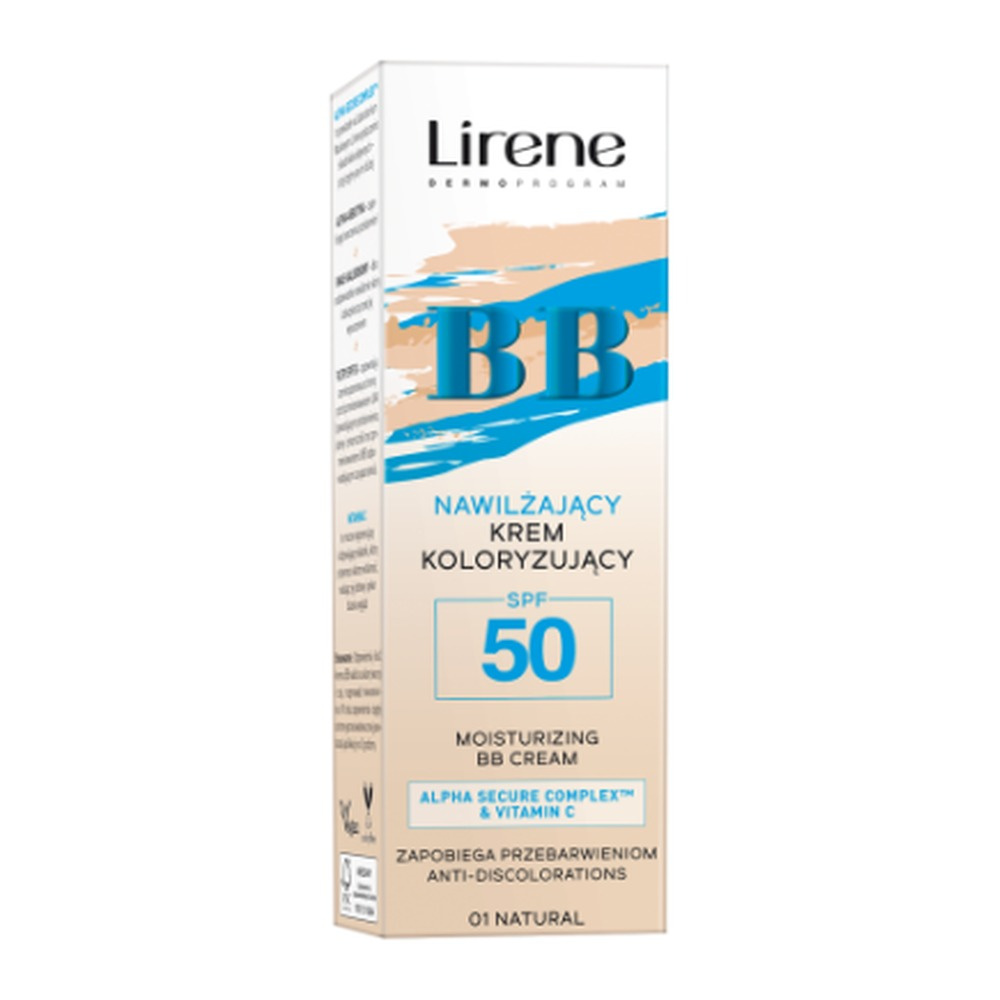 Lirene BB Nawilżający Krem Koloryzujący SPF50 Nr 01 Natural 30ml