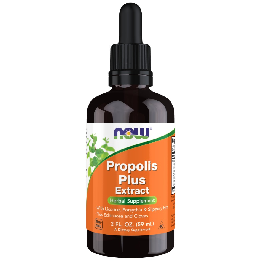 Now Foods Propolis Plus Extract Kit Pszczeli Zdrowie Układu Immunologicznego 60ml