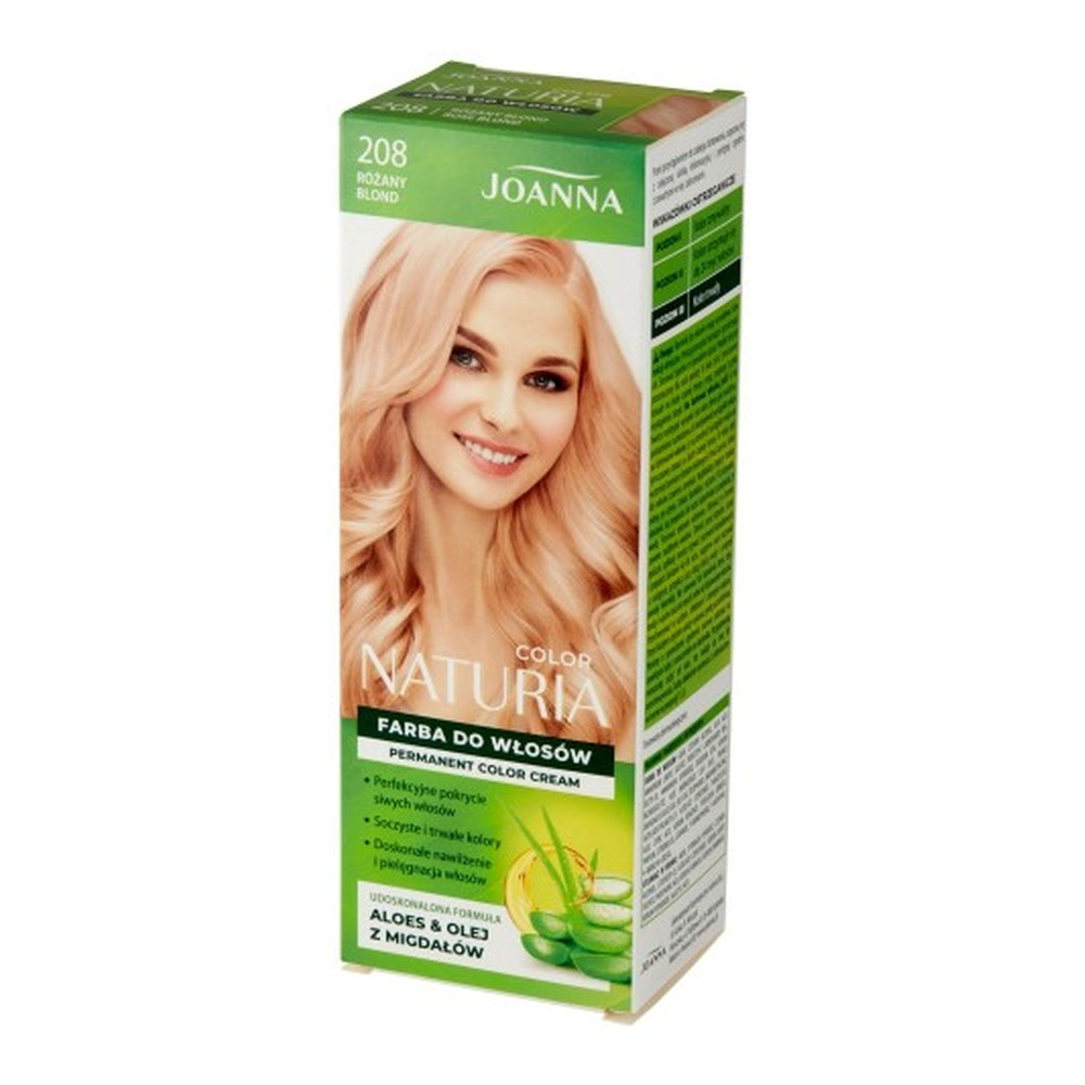 Joanna Naturia Color Farba do Włosów 208 Różany Blond 100ml