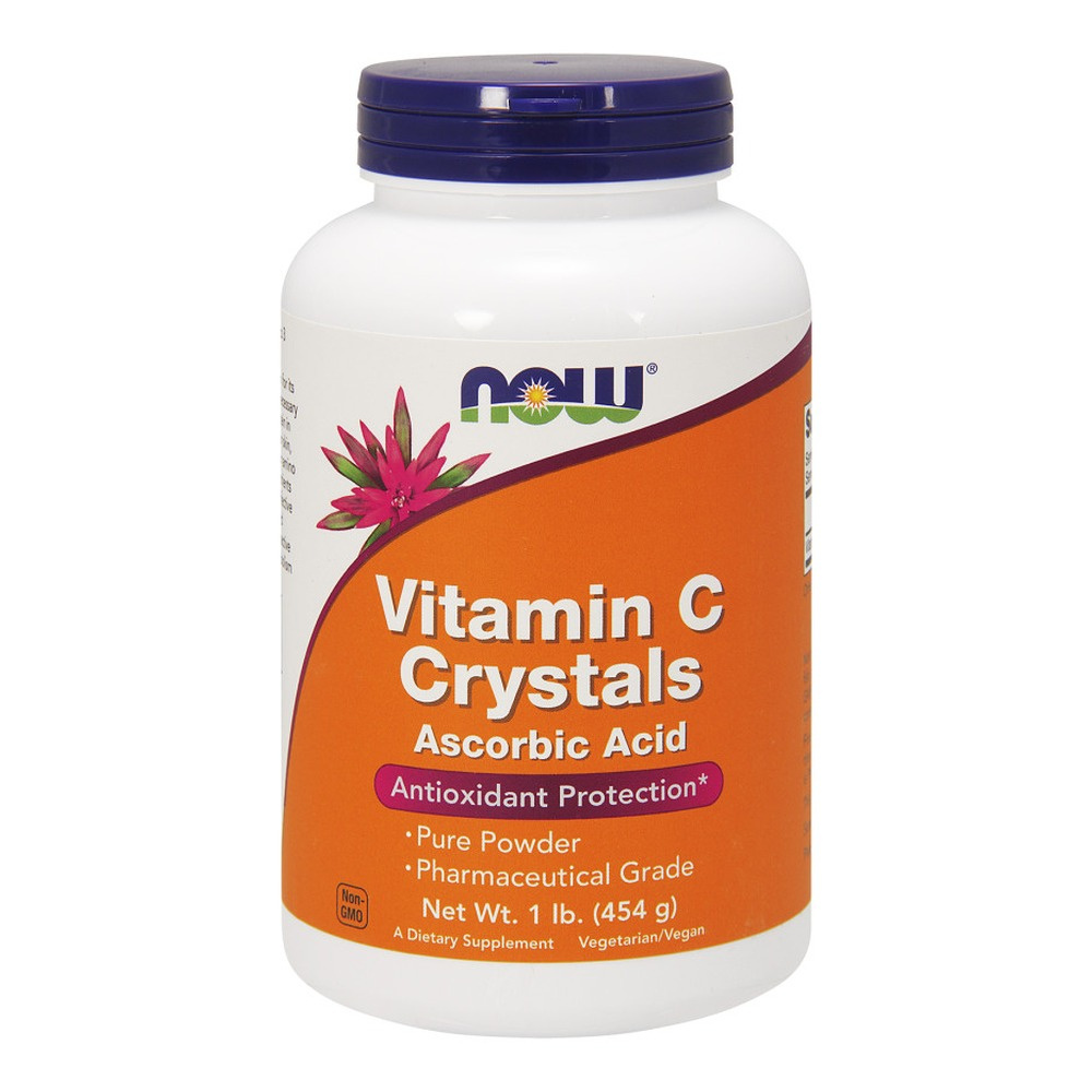 Now Foods Vitamin C Crystals Kwas Askorbinowy Puder Wspomaga Układ Odpornościowy i Zdrowie Kości i Stawów 454g