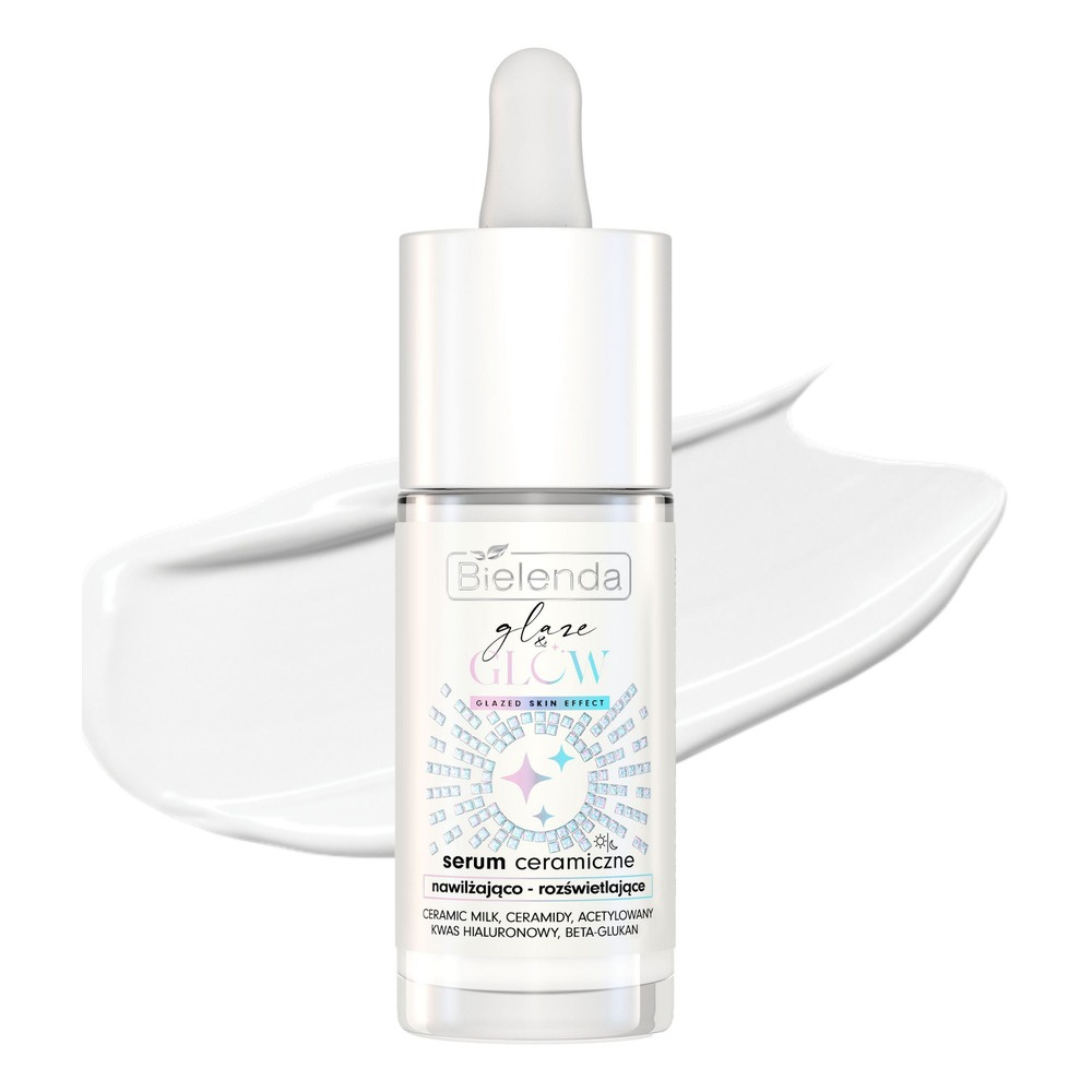 Bielenda Glaze & Glow Serum Ceramiczne Nawilżająco-Rozświetlające Glazed Skin Effect dla Skóry Suchej Pozbawionej Blasku 30ml