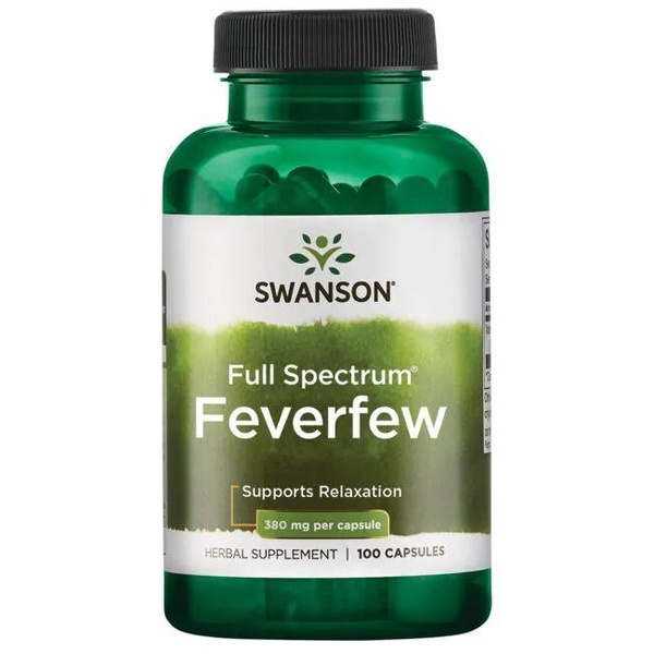 Swanson Full Spectrum Feverfew 380mg Złocień Maruna 100 Kapsułek