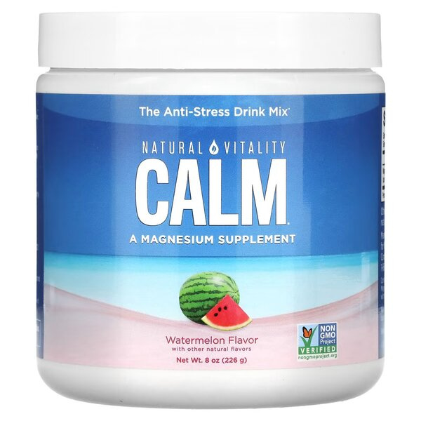 Natural Vitality Calm Magnez w Proszku Arbuzowy Na Relaks i Stres 226g