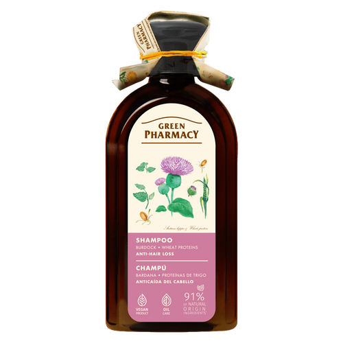 Green Pharmacy Shampoo with Burdock Root Extract and Wheat Protein for Hair with a Tendency to Fall Out 350ml