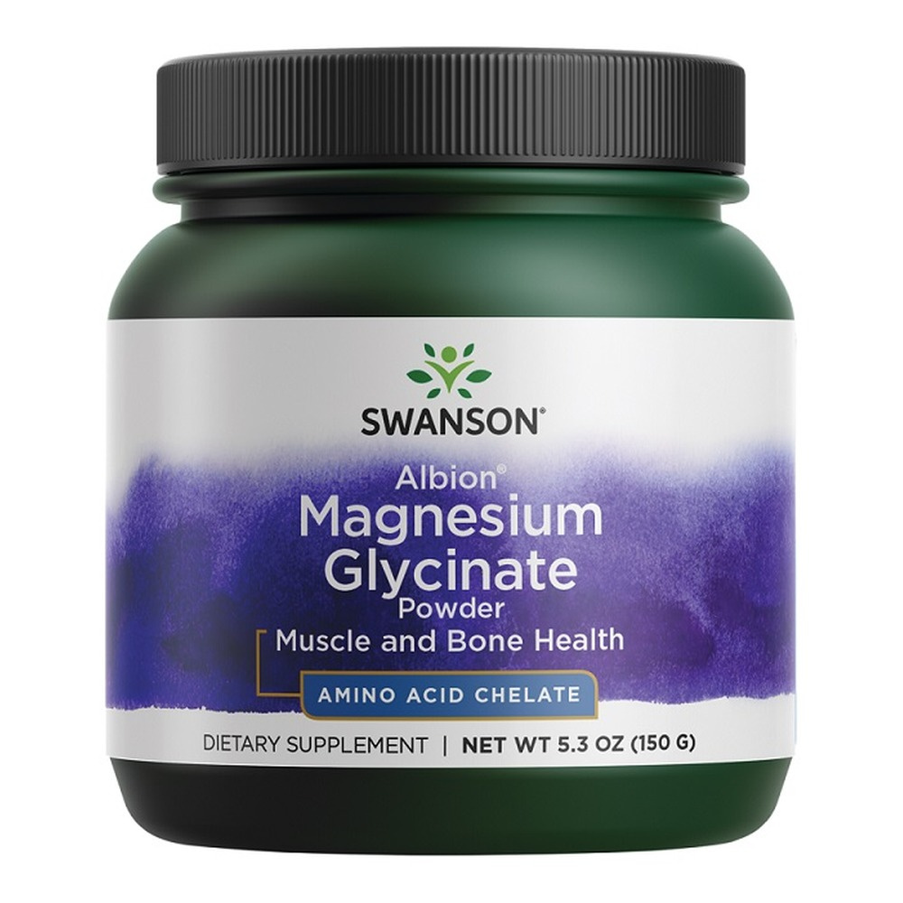 Swanson Albion Magnesium Glycinate Powder Chelated Magnezu 150g