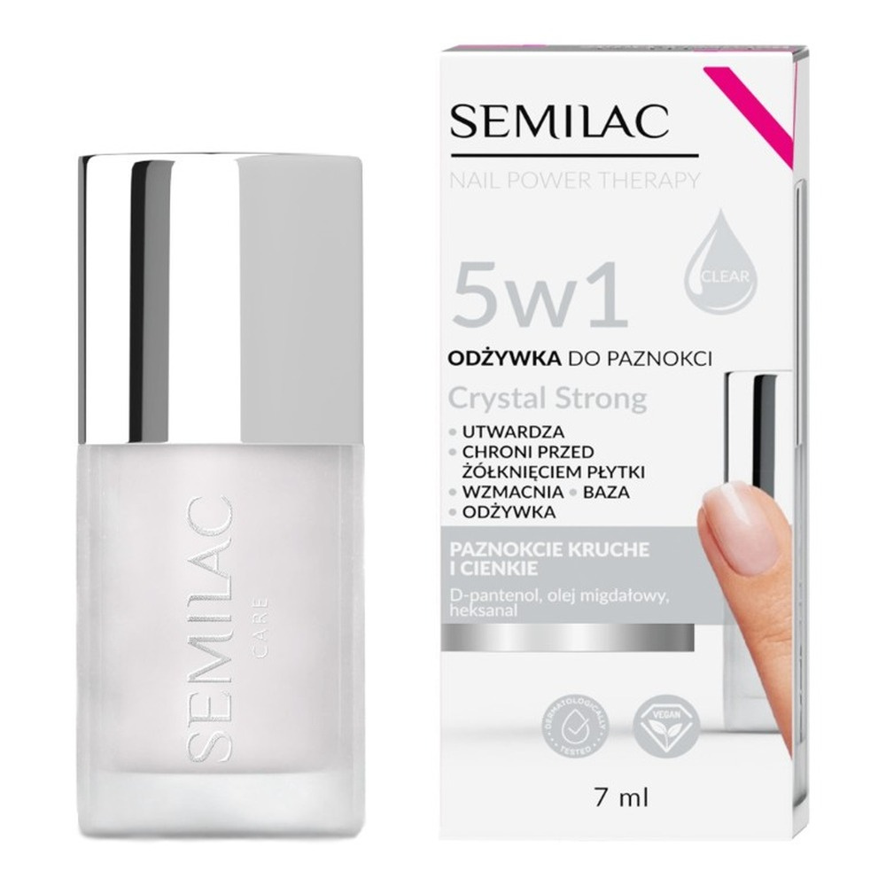 Semilac Nail Power Therapy Odżywka do Paznokci Crystal Strong 7ml