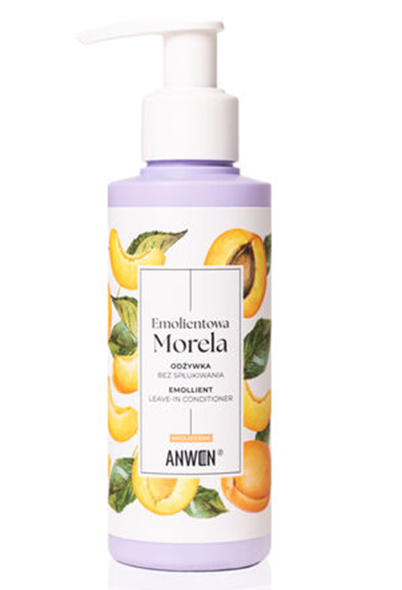 Anwen Emolientowa Morela Odżywka do Wysokiej Porowatości Włosów bez Spłukiwania 150ml