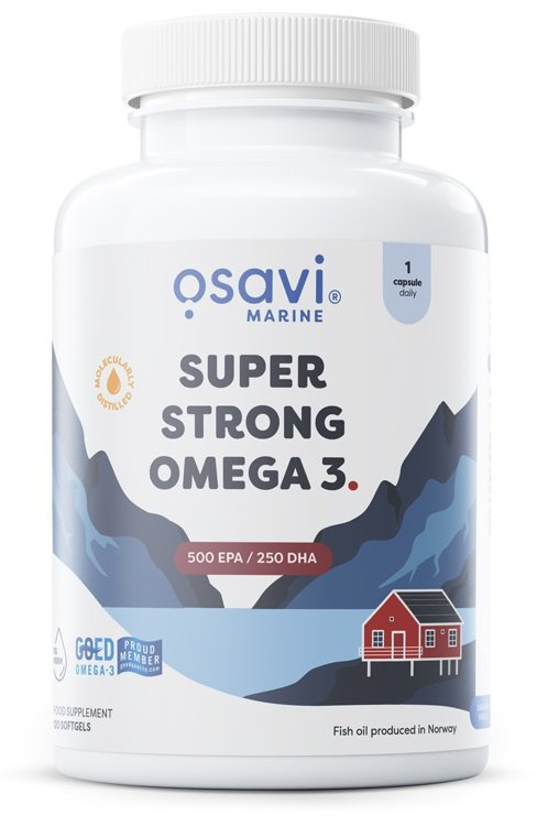 Osavi Super Strong Omega 3 500 EPA / 250 DHA na Wsparcie Mózgu i Serca 120 Kapsułek