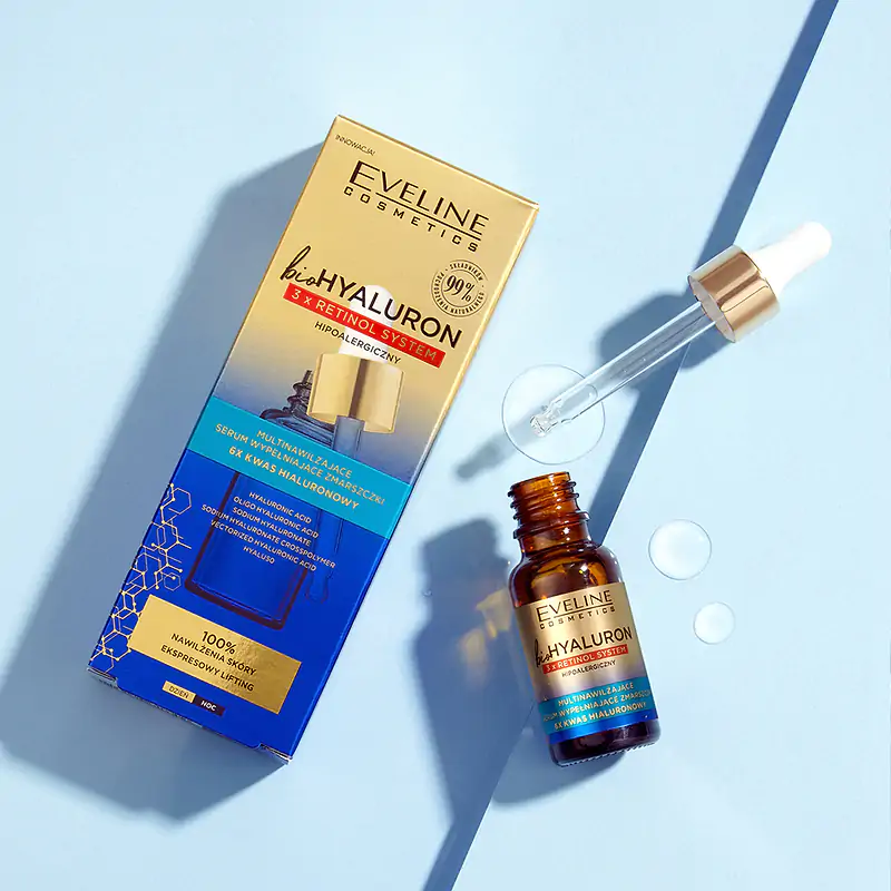 Eveline BioHyaluron 3x Retinol System Multinawilżające Serum Wypełniające Zmarszczki 18ml