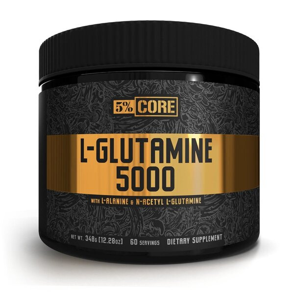 5% Nutrition L-Glutamine 5000 - Core Series, Unflavoured - 348g