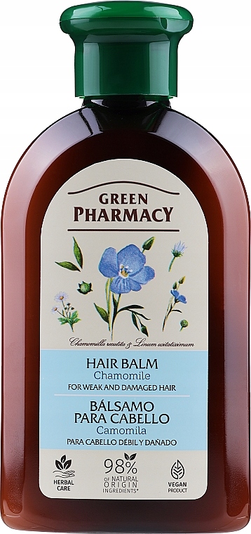 Green Pharmacy Balsam dla Wlosow Słabych i Zmiszczonych Rumianek 300ml 