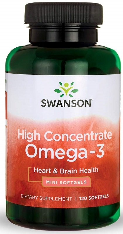 Swanson High Concentrate Omega-3 120 Kapsułek