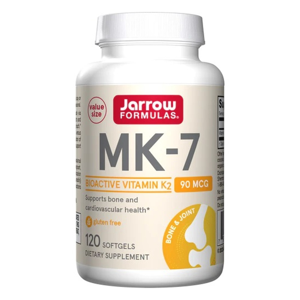 Jarrow Formulas MK-7 90mcg Na Zdrowe Kości i Układ Sercowo-Naczyniowy 120 Kapsułek Żelowych
