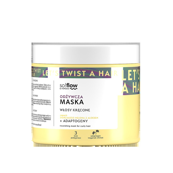 So!Flow Odżywcza Maska dla Włosów Kręconych o Zapachu Melona i Aloesu 400ml