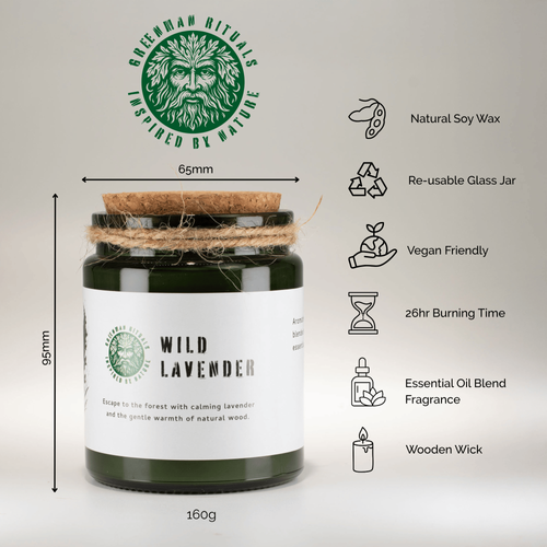 Greenman Woodwick Soy Candle - Jasmine Glade