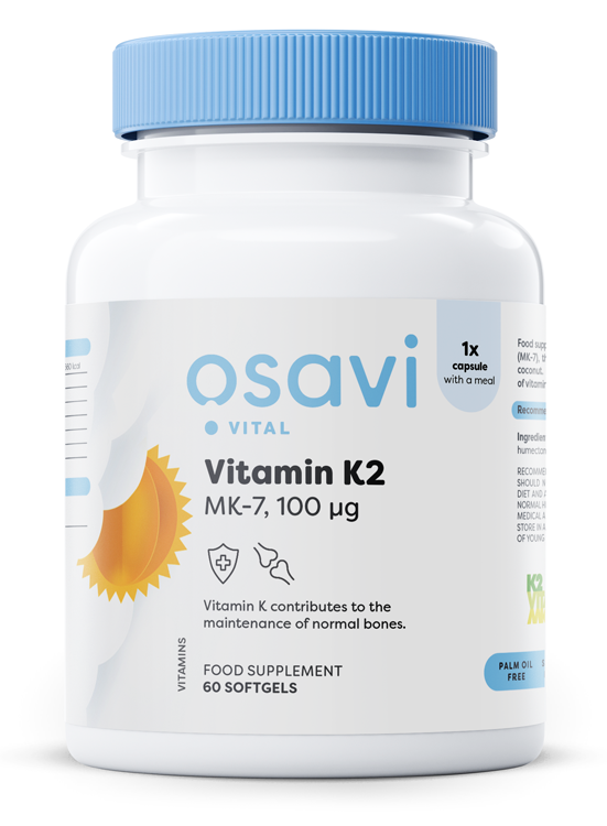 Osavi Witamina K2 MK-7 100mcg 60 kapsułek na zdrowe kości