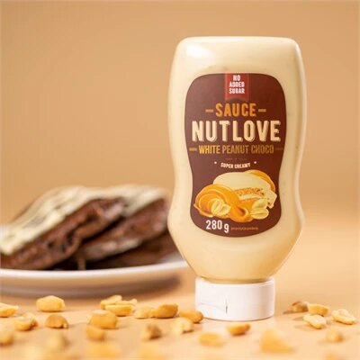 Allnutrition Nutlove Sauce White Peanut Choco Sos na Bazie Kremu Orzechowego o Smaku Białej Czekolady 280ml