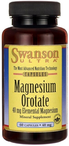 Swanson Magnesium Orotate 40mg 60 Capsules