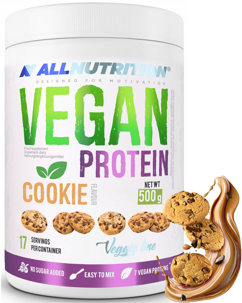 Allnutrition Vegan Protein Wysokobiałkowa Odżywka Ciasteczko 500g