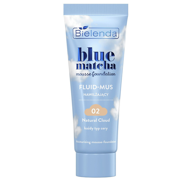 Bielenda Blue Matcha Nawilżający Fluid w Musie 02 Natural Cloud 30g