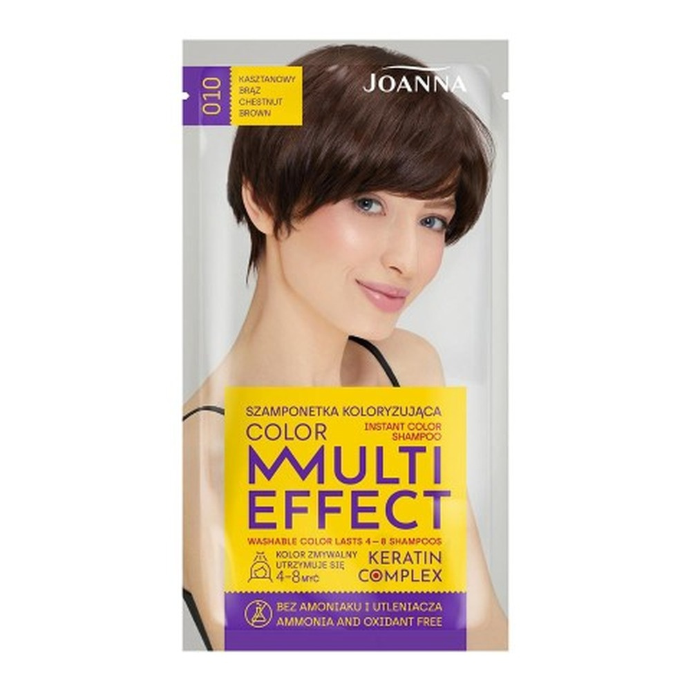 Joanna Multi Effect Szamponetka Koloryzująca 010 Kasztanowy Brąz 35g