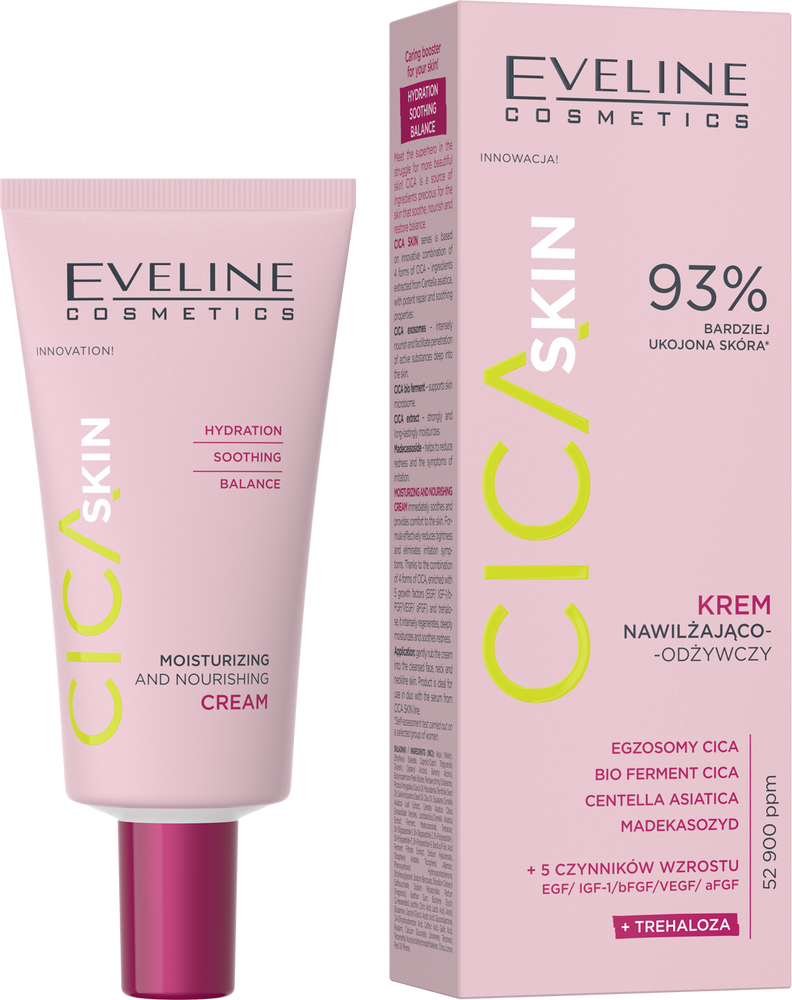 Eveline Cica Skin Moisturizing and Nourishing Day and Night Cream 50ml