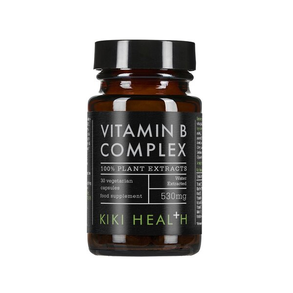 KIKI Health Vitamin B Complex Natural Plant Based Supplement 30 Capsules